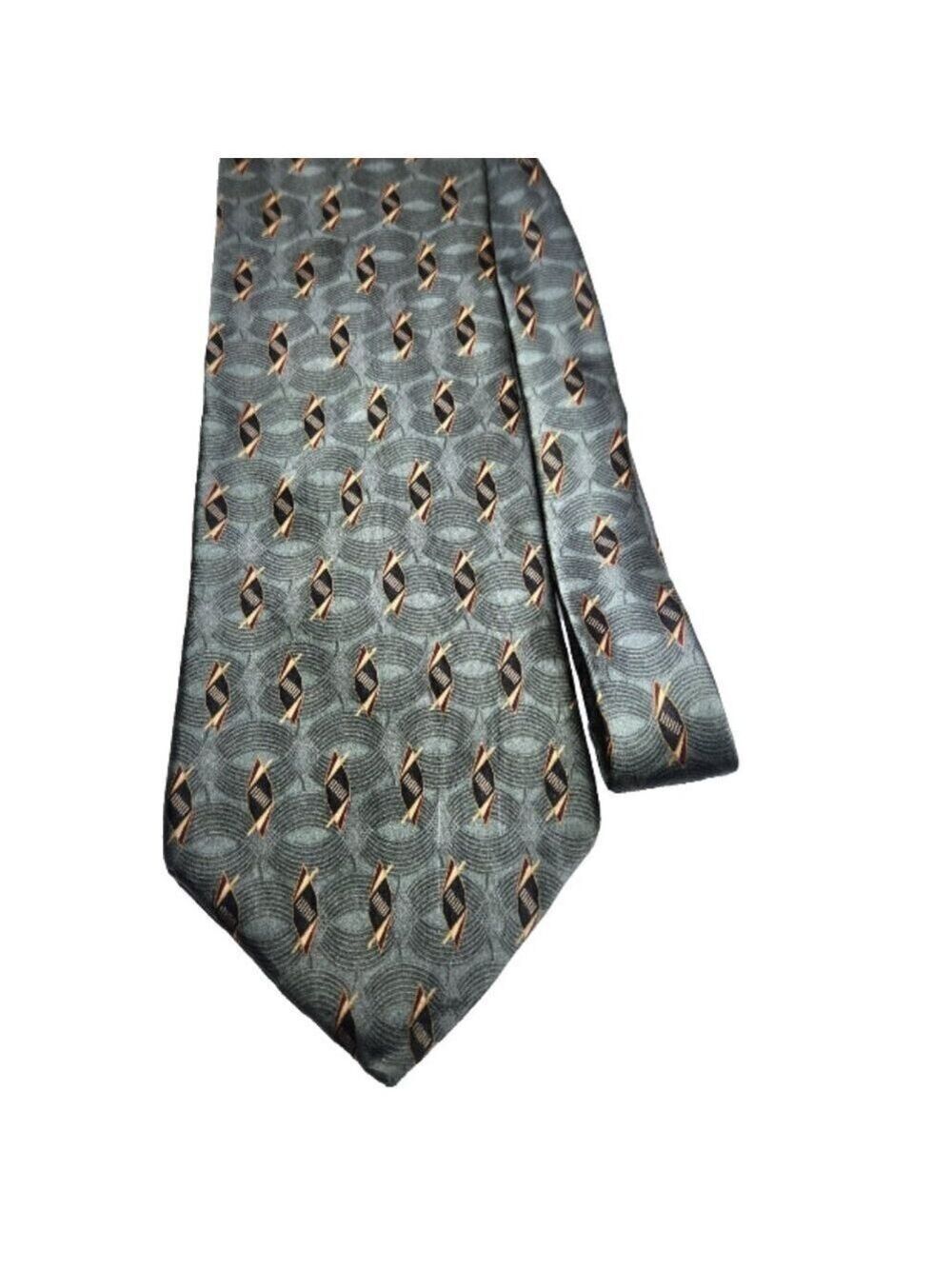 Bill Blass Men's Necktie 100% Silk Green with All Over Design 57" x 4"